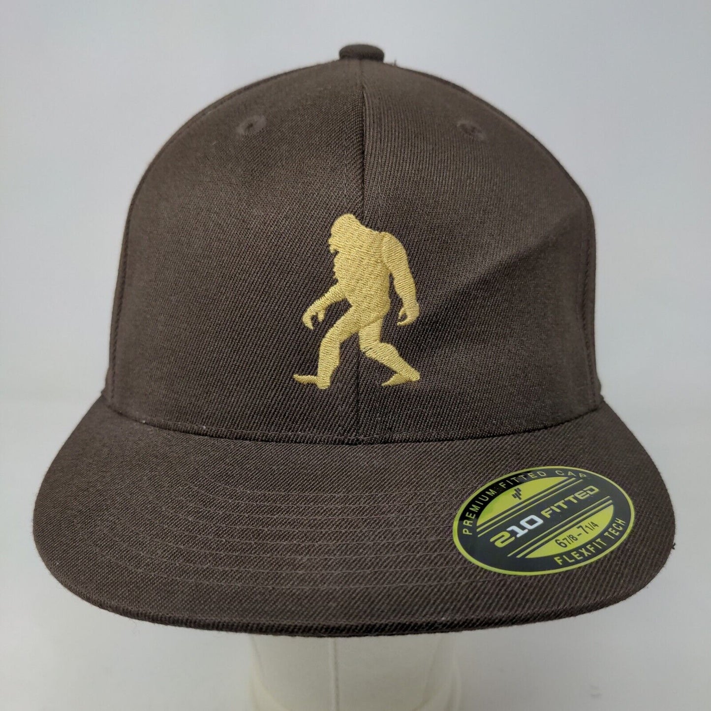 Black Lantern Men's Fitted Hat Brown Size 6 7/8 - 7 1/4 Embroidered Sasquatch