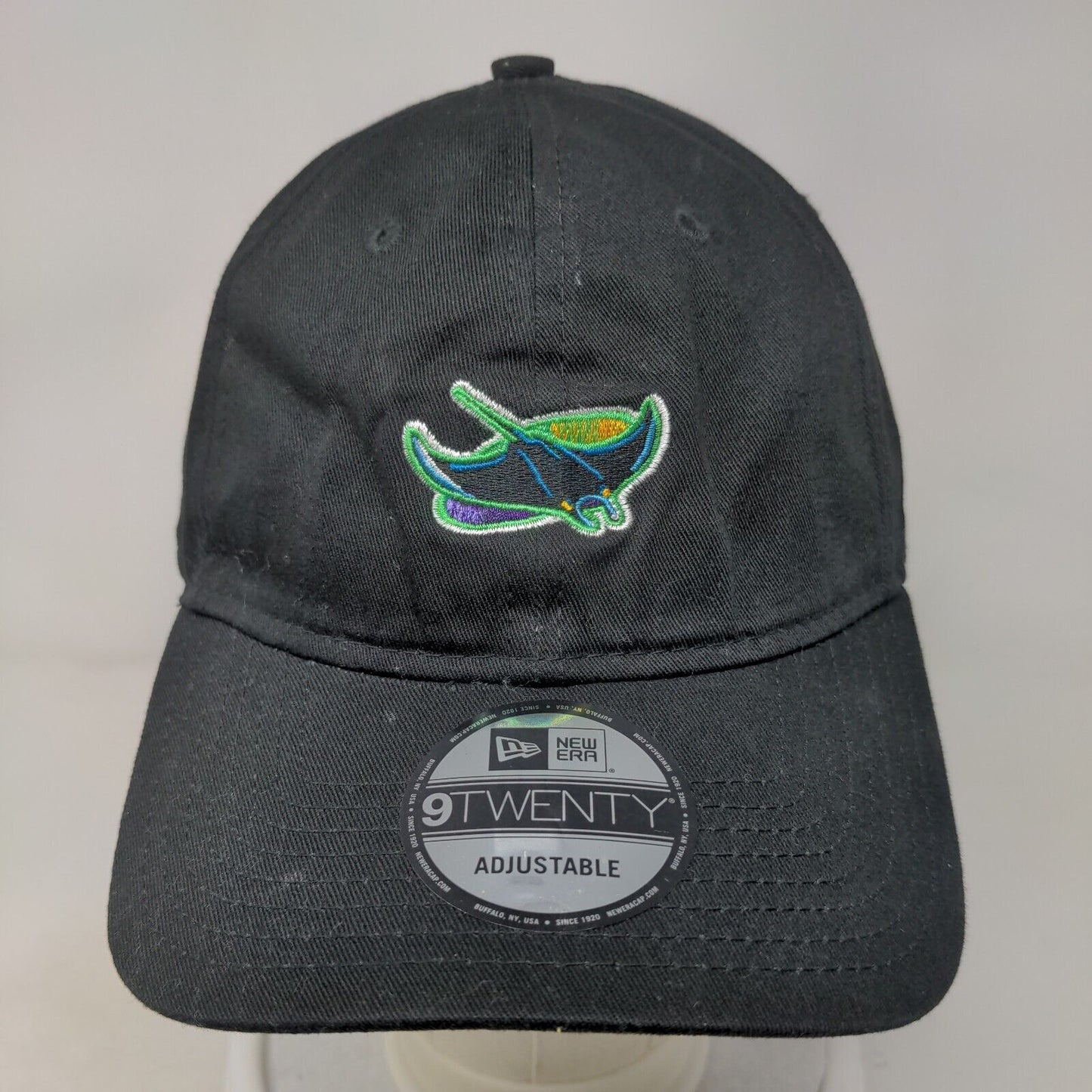 Tampa Bay Rays Slideback Hat Black OSFA Embroidered Logo New Era 9Twenty Logo