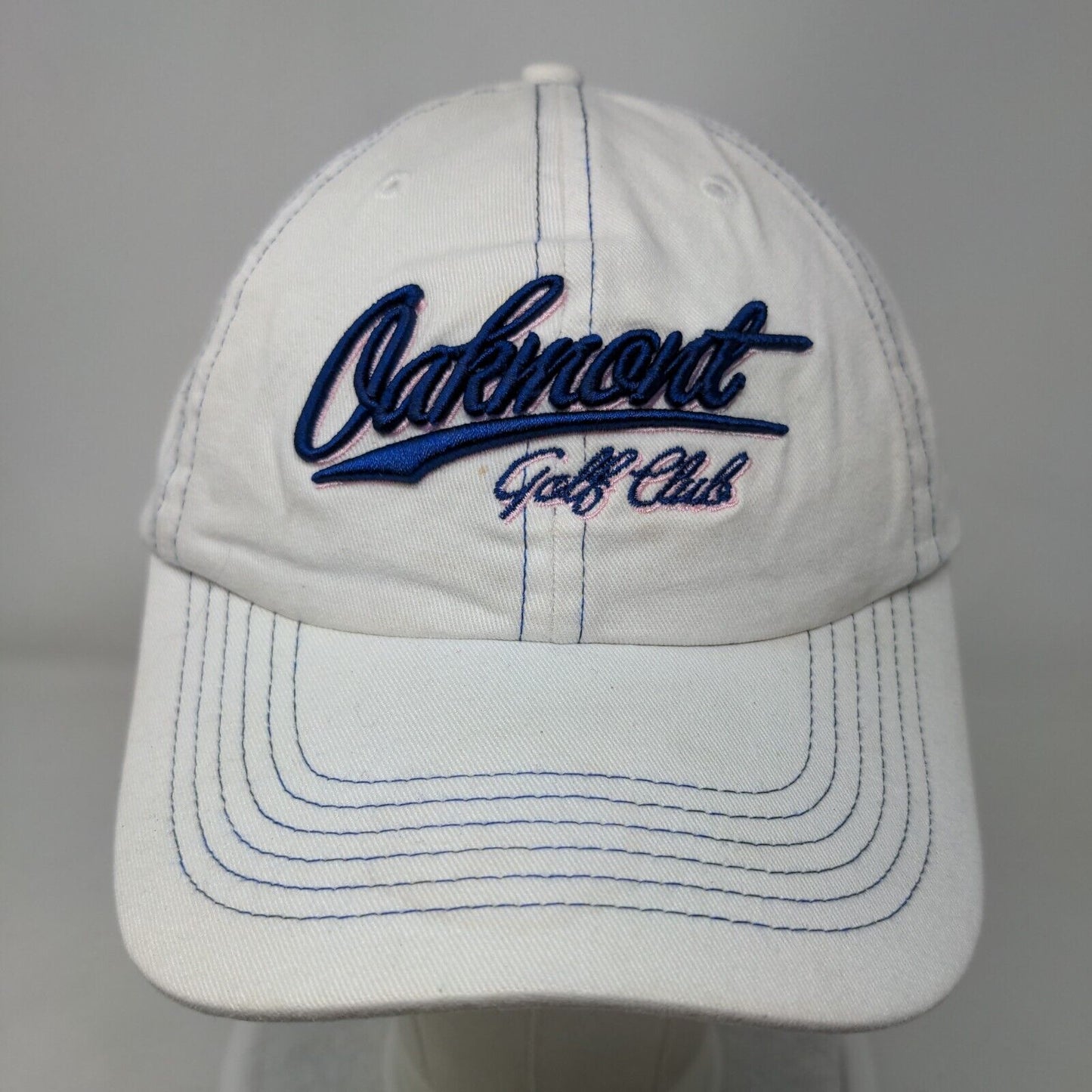 Oakmont Golf Club Slideback Hat White One Size Embroidered Gear For Sports