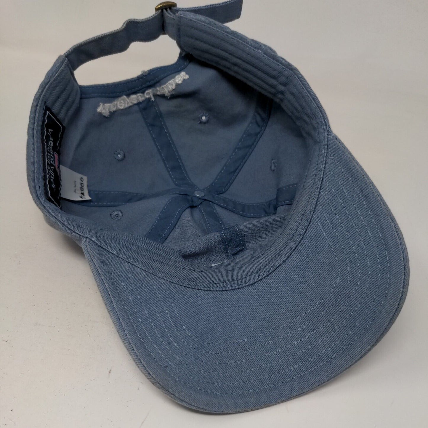 Vineyard Vines Slideback Hat Blue One Size Adjustable Embroidered 6 Panel