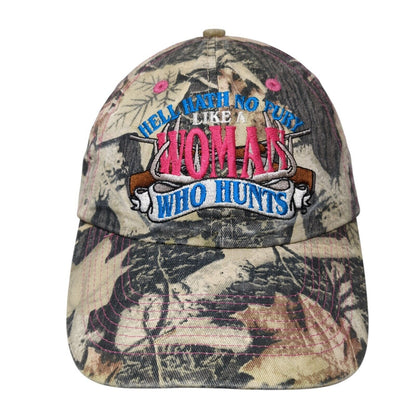 Hell Hath No Fury Like A Woman Who Hunts Strapback Hat Camo One Size