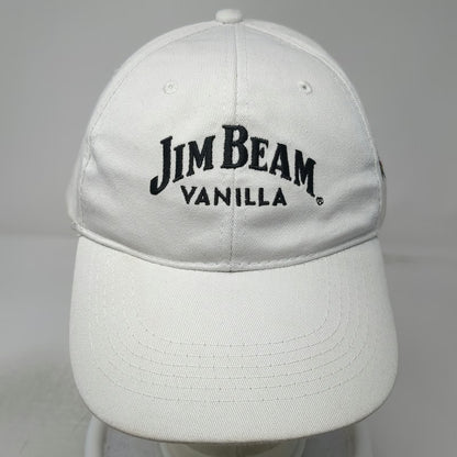 Jim Beam Vanilla Baseball Cap White One Size Slideback Side Patch Cotton Hat
