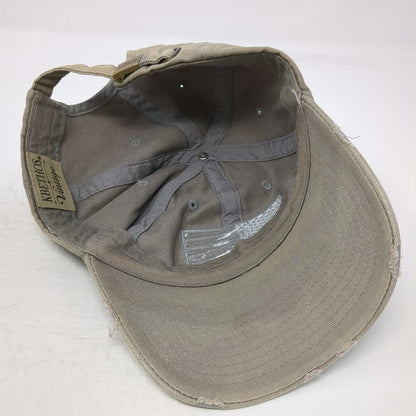 KBETHOS Baseball Cap Beige One Size Distressed American Flag USA Embroidery Hat