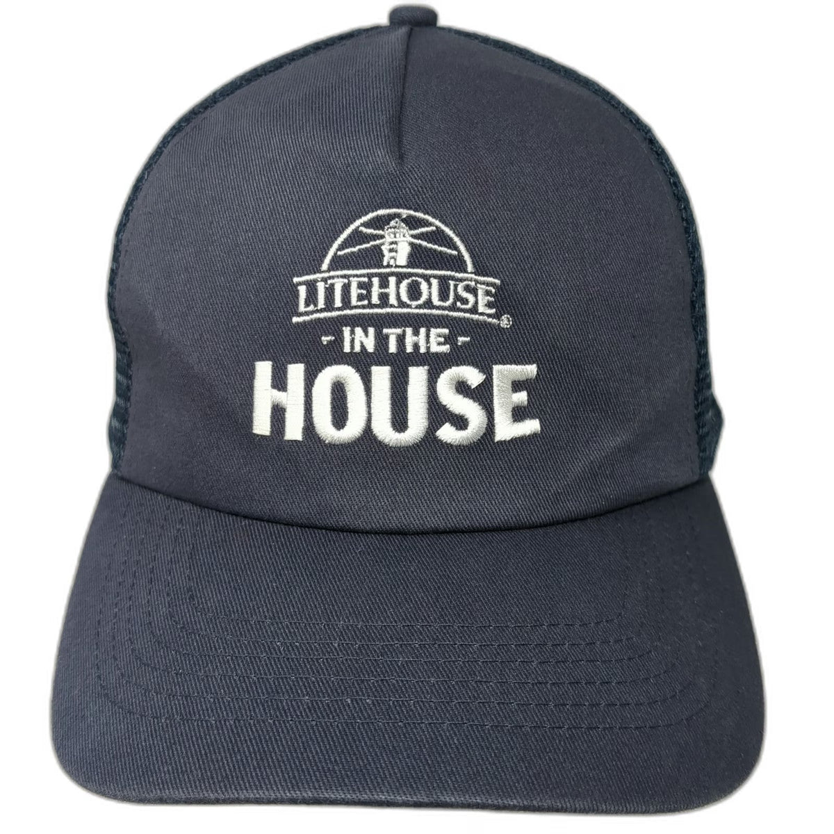 Trucker Hat Blue OSFM Snapback Mesh Back Litehouse Lighthouse In The House Hat