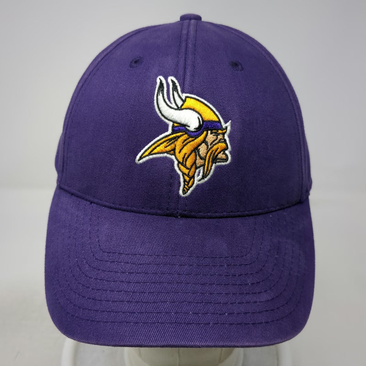 Minnesota Vikings NFL Team Apparel Hat Purple OSFM Strapback Embroidered Logo