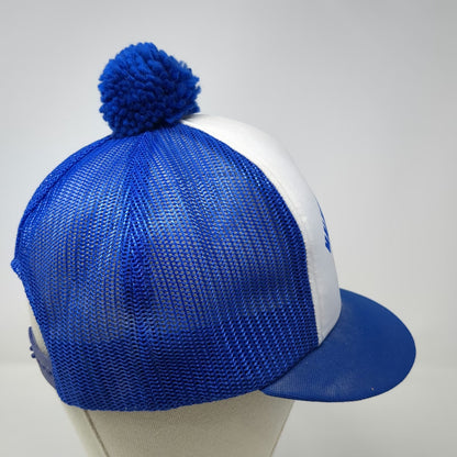 Malheur Potato Bargaining Association Trucker Hat Blue Pom Pom Mesh Vintage