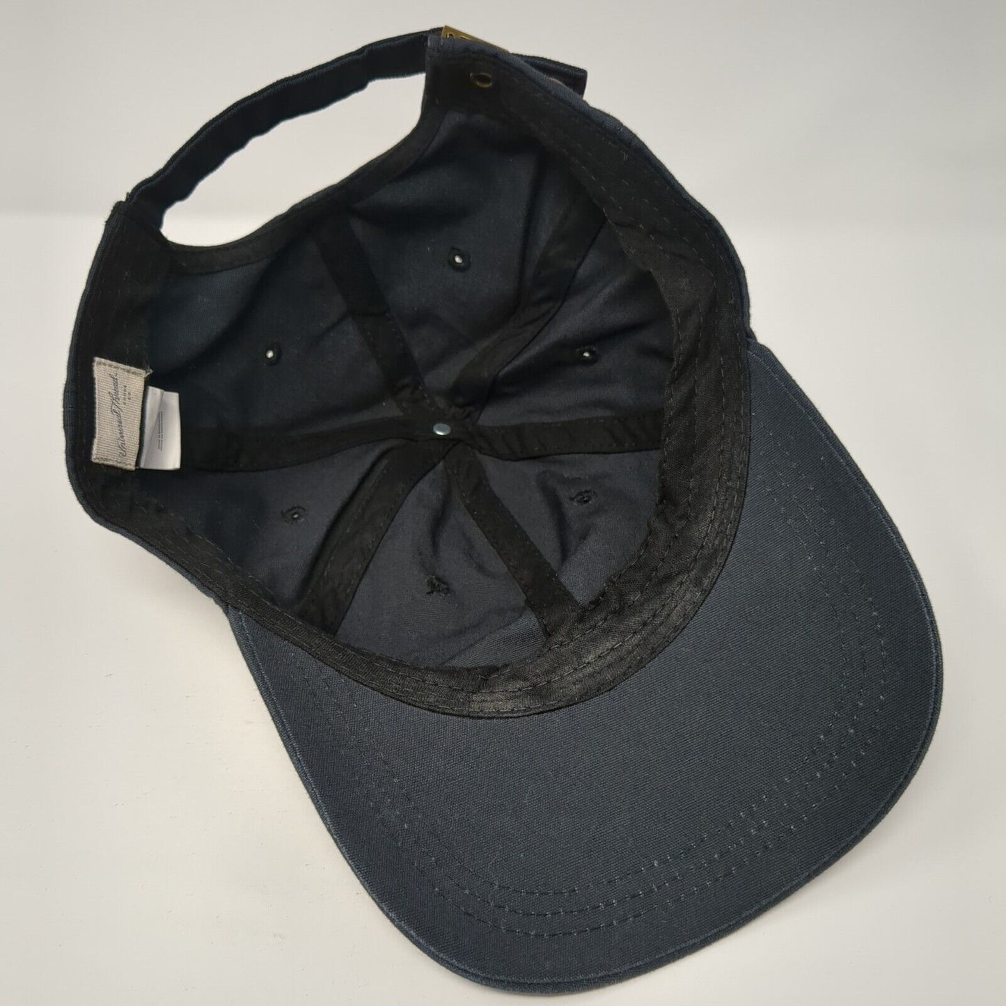 Universal Thread Slideback Hat Black One Size Adjustable Solid 6 Panel