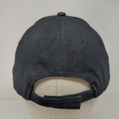 No New Friends Strapback Hat Black OSFA Adjustable Embroidered 6 Panel