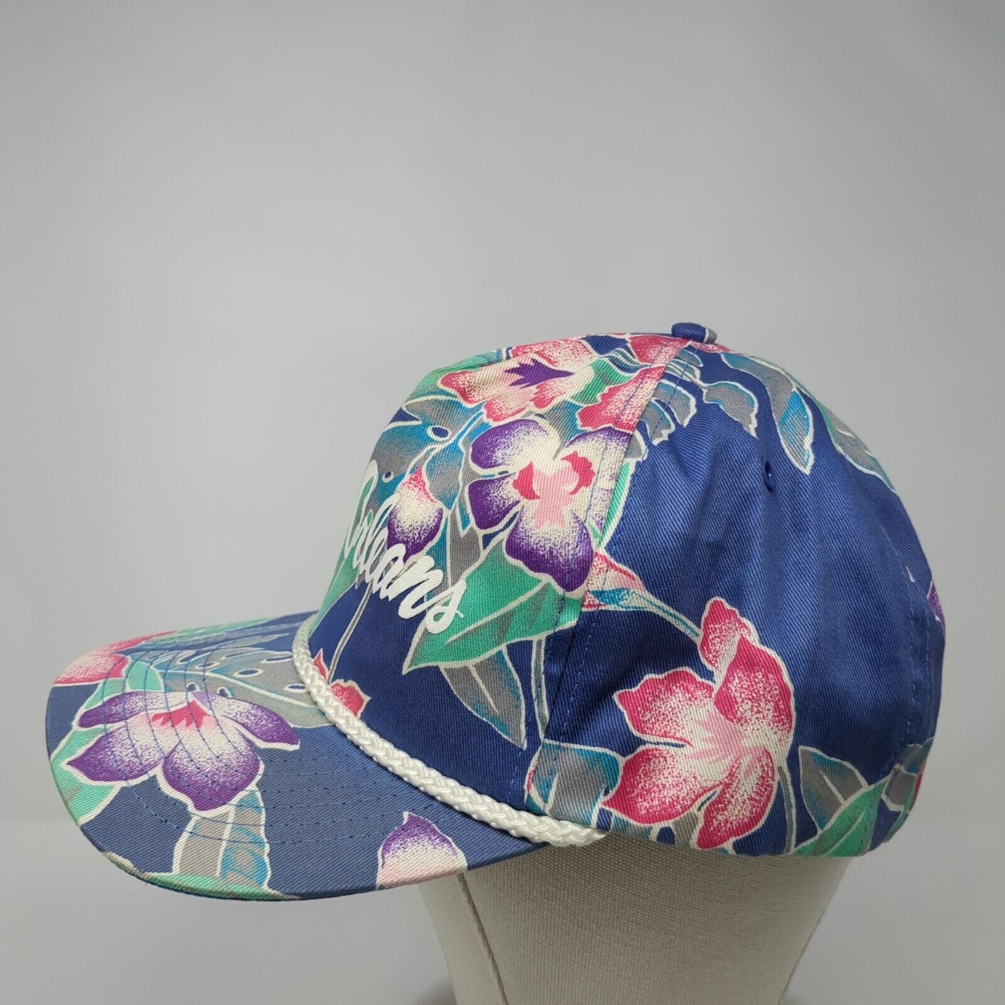 New Orleans Snapback Hat Multicolor OS Adjustable Floral Print Rope San Sun
