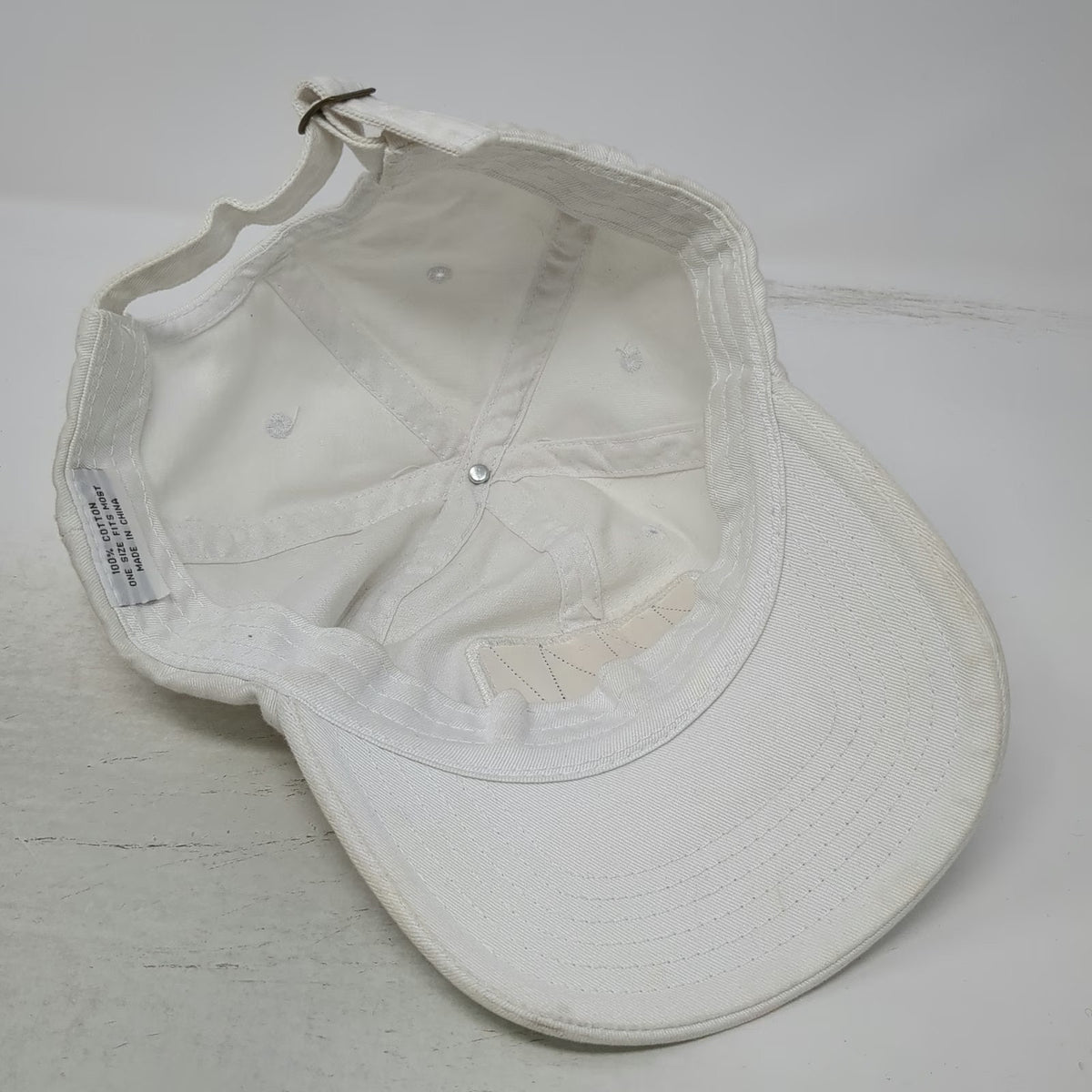 Dasani Mouthwatering Summer White Baseball Cap One Size Slideback Patch Hat