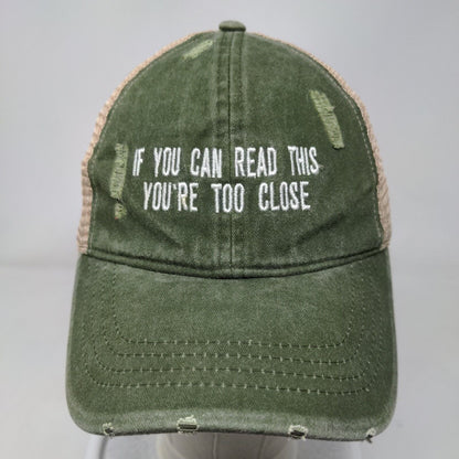 If You Can Read This You're Too Close Snapback Trucker Hat Multi OSFM Mesh Back