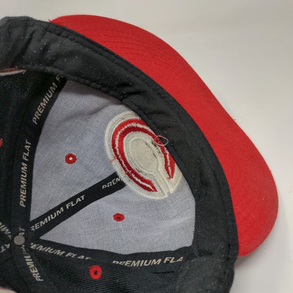 Cincinnati Reds Snapback Hat Black Red MLB Embroidered Big Logo Spell Out MLB