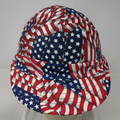 Kromer Baseball Cap Red Blue White 7 3/8 American Flag All Over Print Hat USA