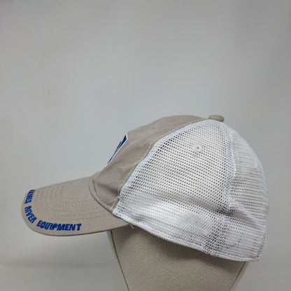 James River Equipment Strapback Trucker Hat Tan One Size Mesh Back Rymaco