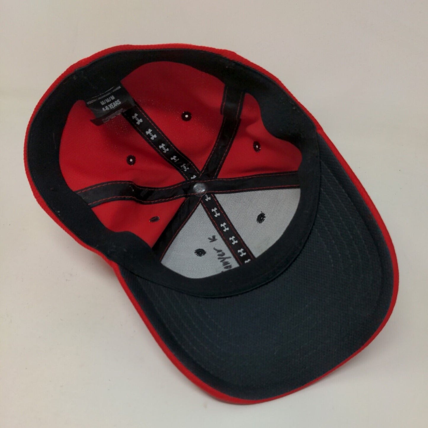 Under Armour Boy's Fitted Hat Red Size M 4-6 Years Embroidered Logo