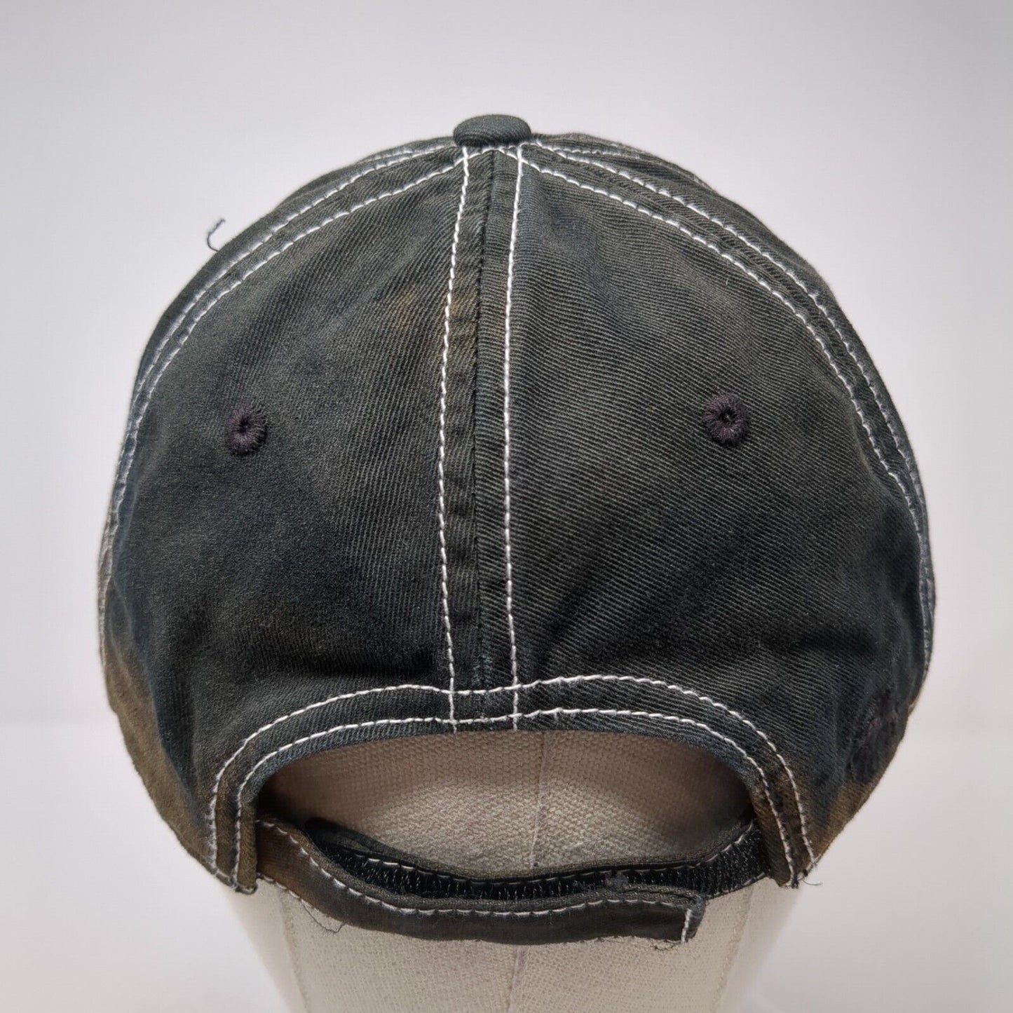 Plantation Country Club Strapback Hat Black One Size Adjustable Ivory