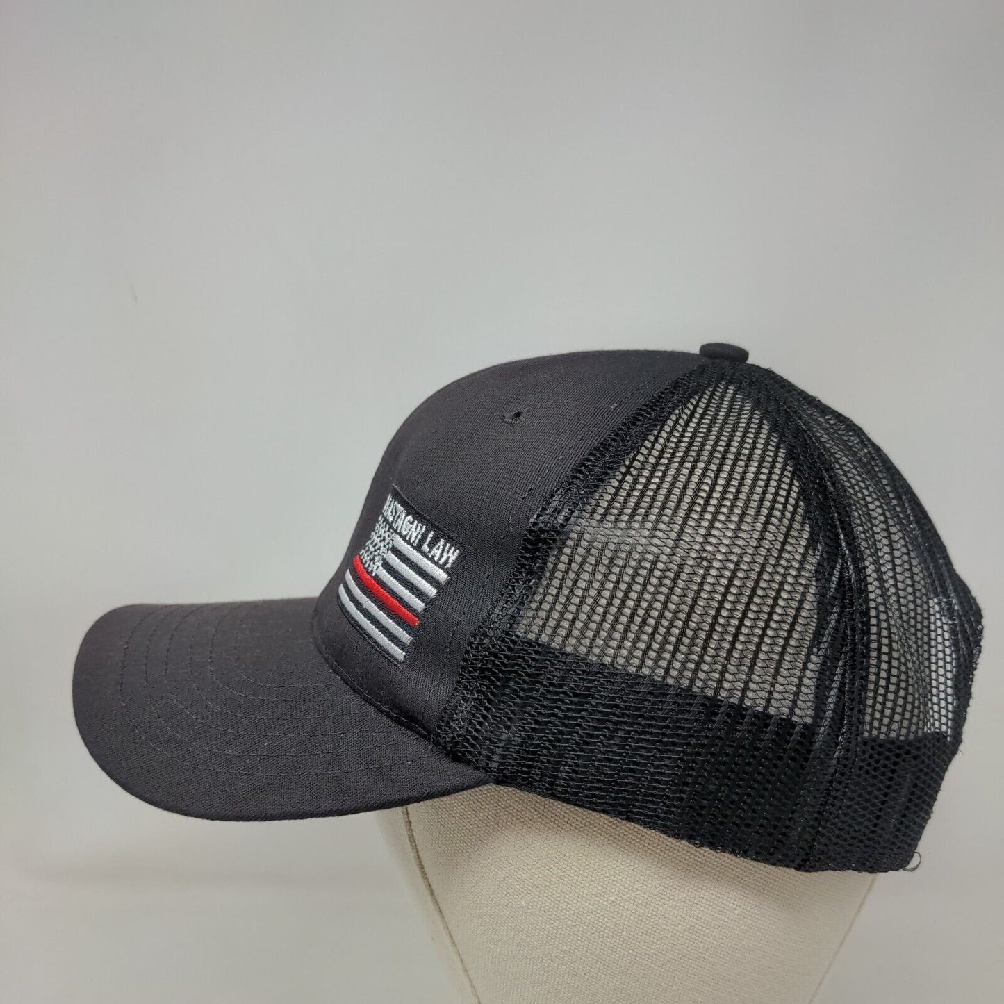 Mastagni Law Snapback Trucker Hat Black One Size Patriotic Mesh Back Classic Cap