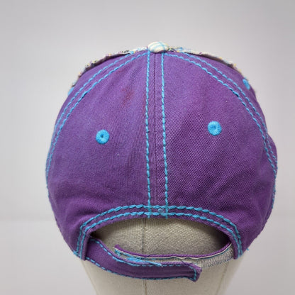 Mickey Mouse Strapback Hat Multicolor OS Adjustable Plaid Rhinestone Disney Park