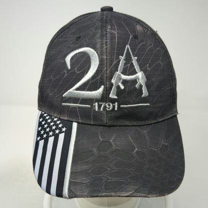 Baseball Cap Black OSFM 2nd Amendment 2A 1791 American Flag Camo Tactical Hat