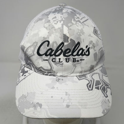 Cabela's CLUB Trucker Hat Gray Viper Snow Camo Mesh Snapback One Size Hunting