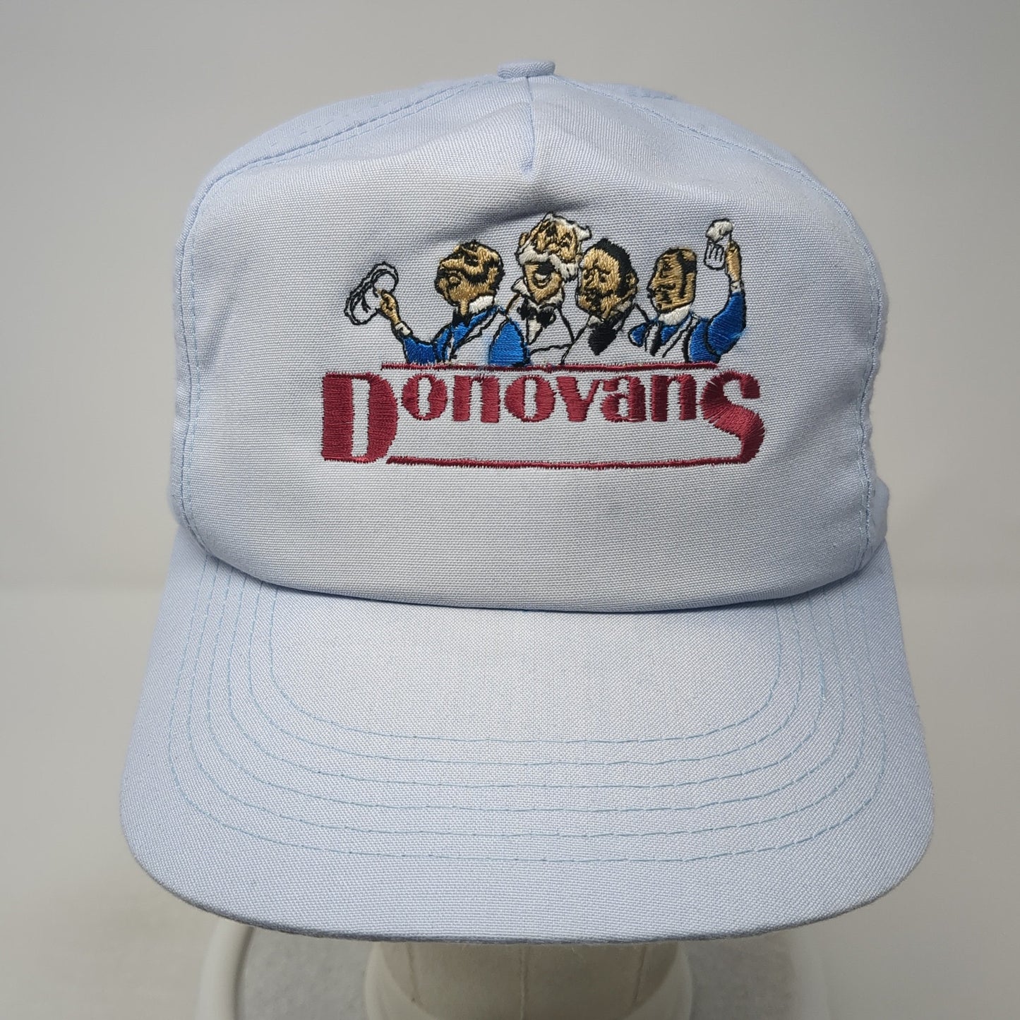 Donovans Slideback Baseball Cap Blue OS Adjustable Embroidered Pins & Patches