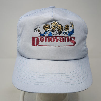 Donovans Slideback Baseball Cap Blue OS Adjustable Embroidered Pins & Patches