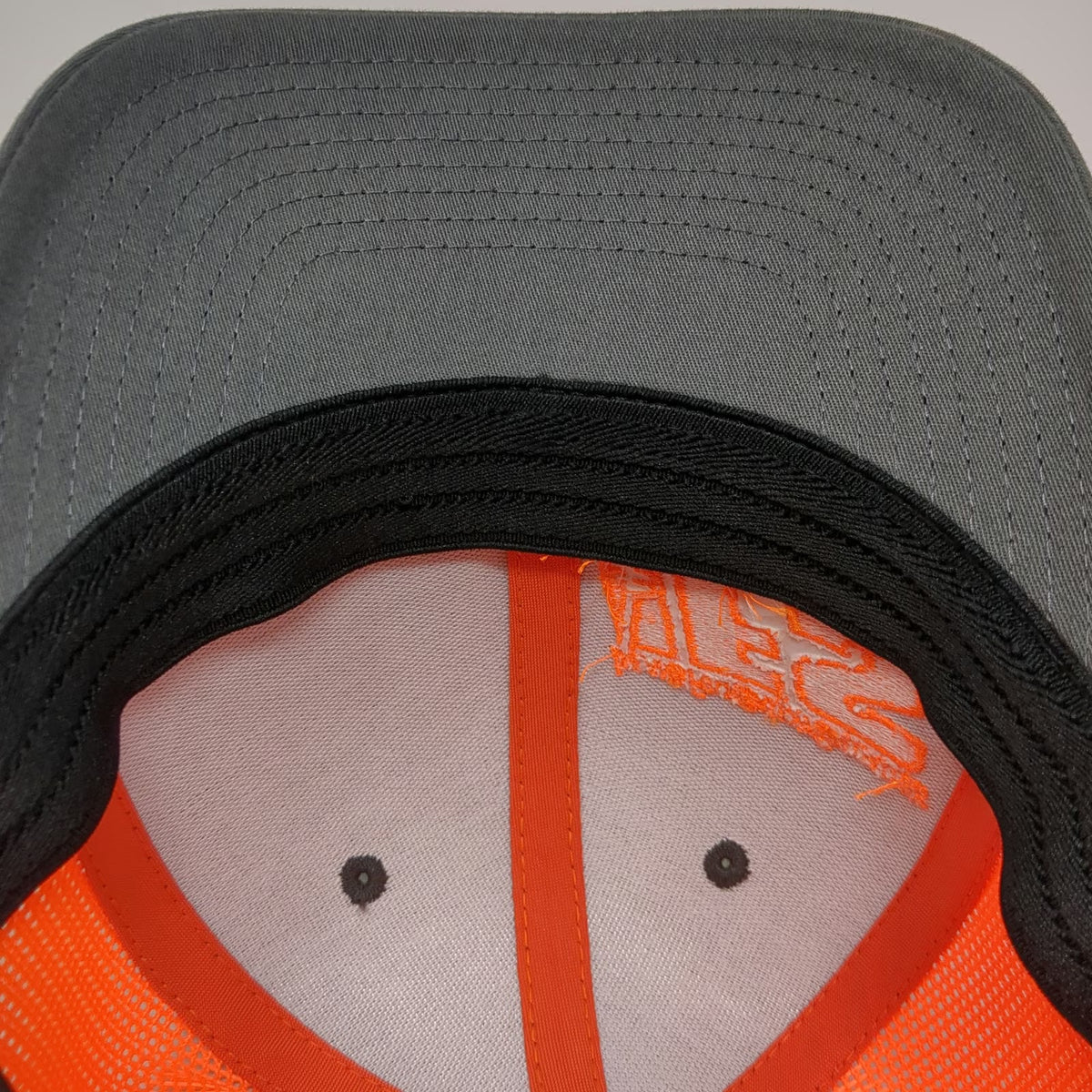 Richardson Baseball Cap Black Orange M IFS Drilling Piling Shoring Mesh Hat