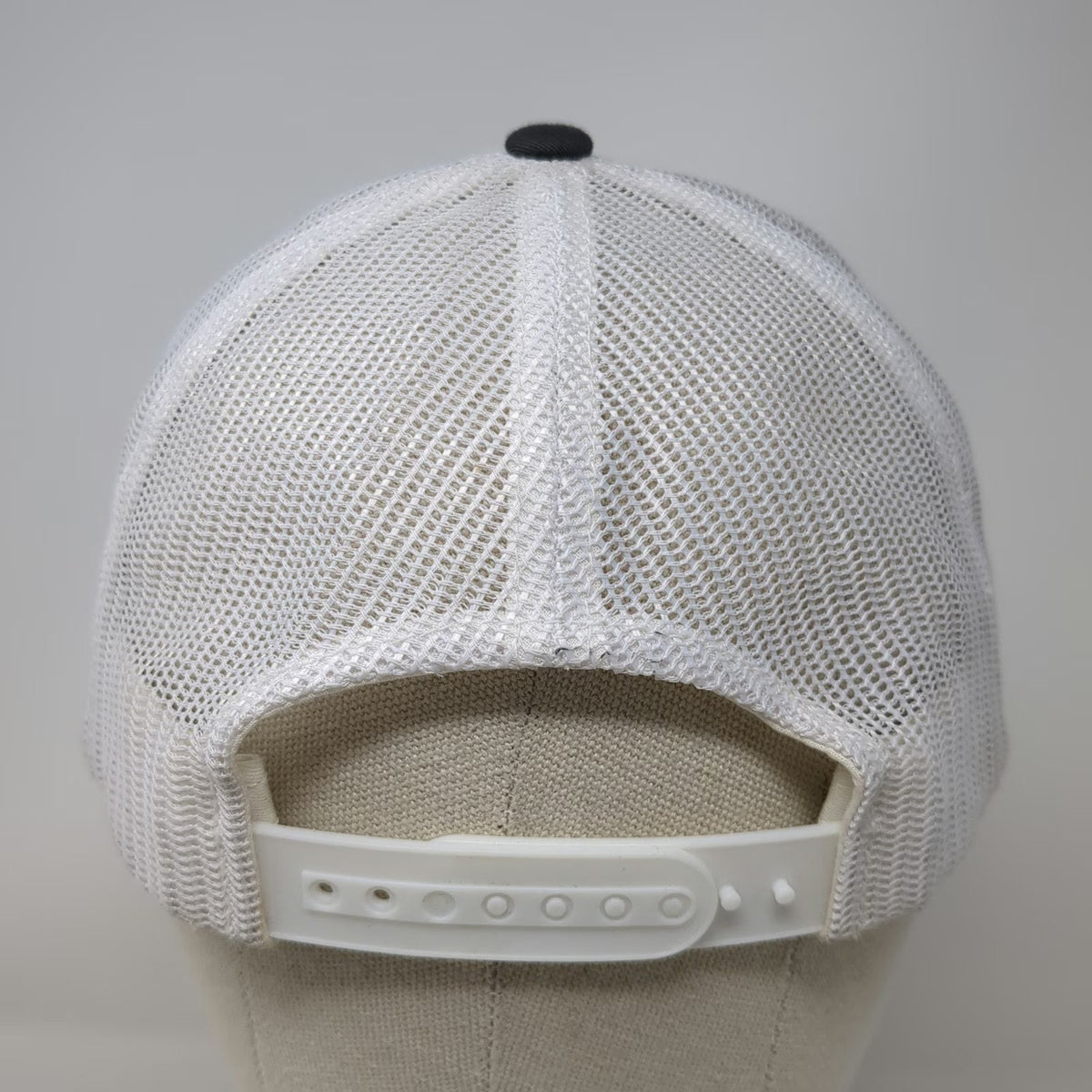 Richardson Trucker Hat Gray One Size Blue Ribbon Mesh Back Snapback Embroidered