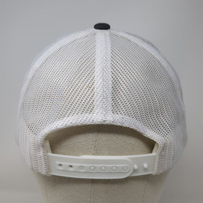 Richardson Trucker Hat Gray One Size Blue Ribbon Mesh Back Snapback Embroidered
