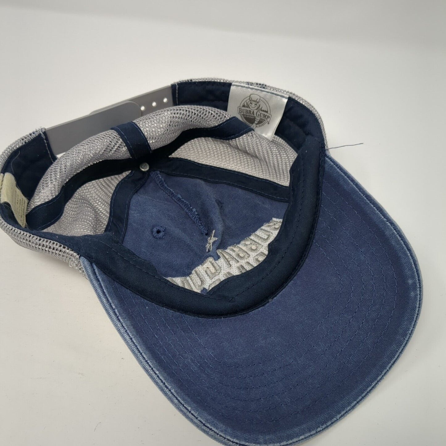 Bubba Gump Shrimp Co. Snapback Trucker Hat Blue One Size Adjustable Mesh Back