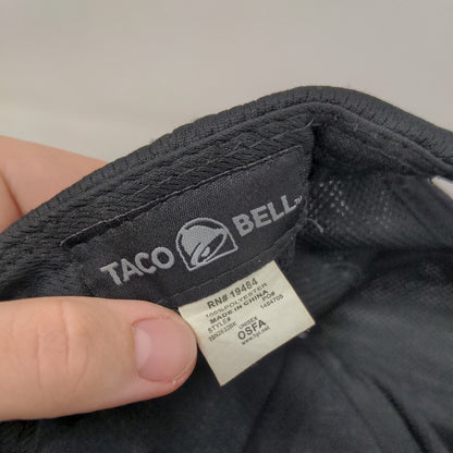 Taco Bell Snapback Hat Black OSFA Embroidered Vent Holes Adjustable