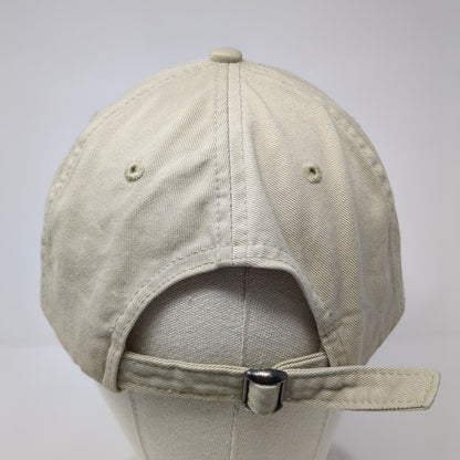 Shaw Slideback Hat Tan OSFA Adjustable Embroidered Vented Holes 6 Panel Cotton