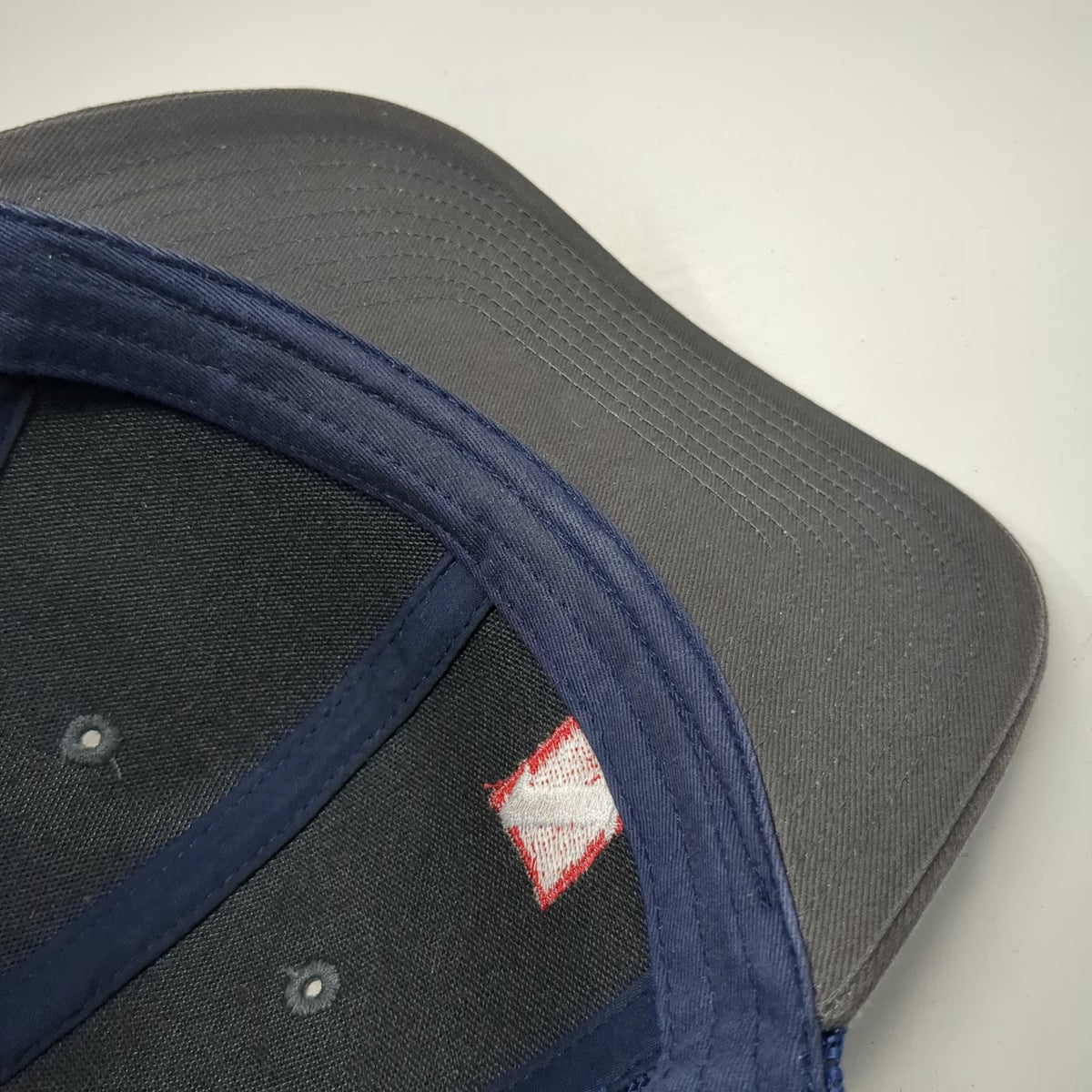 Port Authority Trucker Hat Gray Blue One Size American Flag Scuba JM Thomas