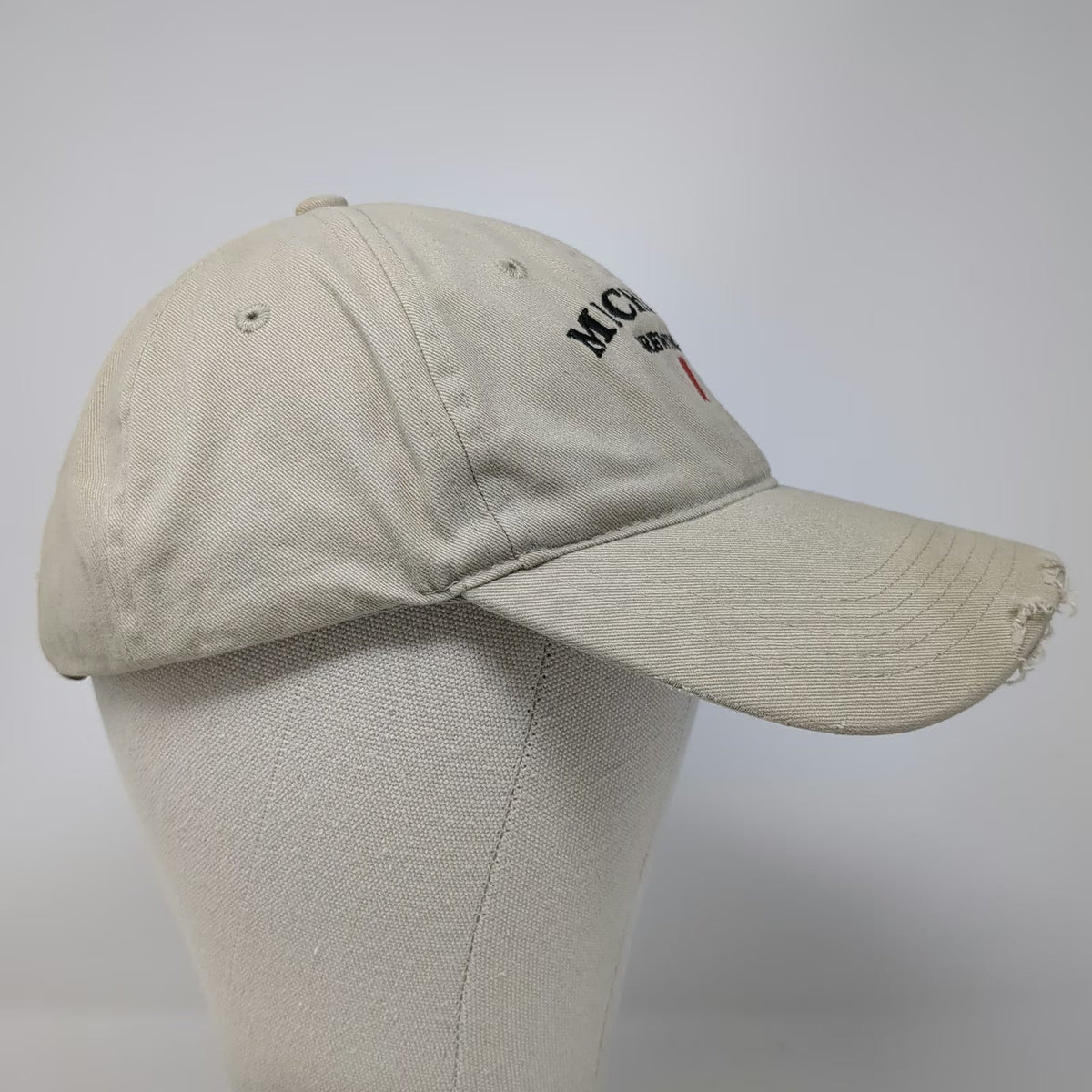 Anheuser-Busch Michelob Brewing Co Baseball Cap Beige One Size Distressed Hat