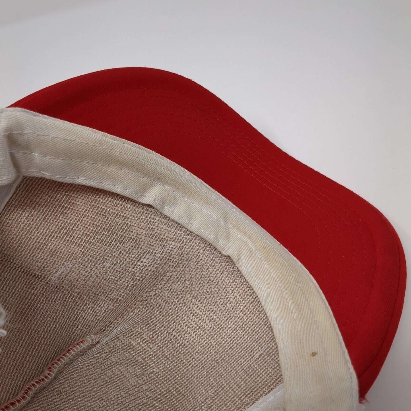 Y Camp Snapback Mesh Back Trucker Hat Red One Size Colorblock District