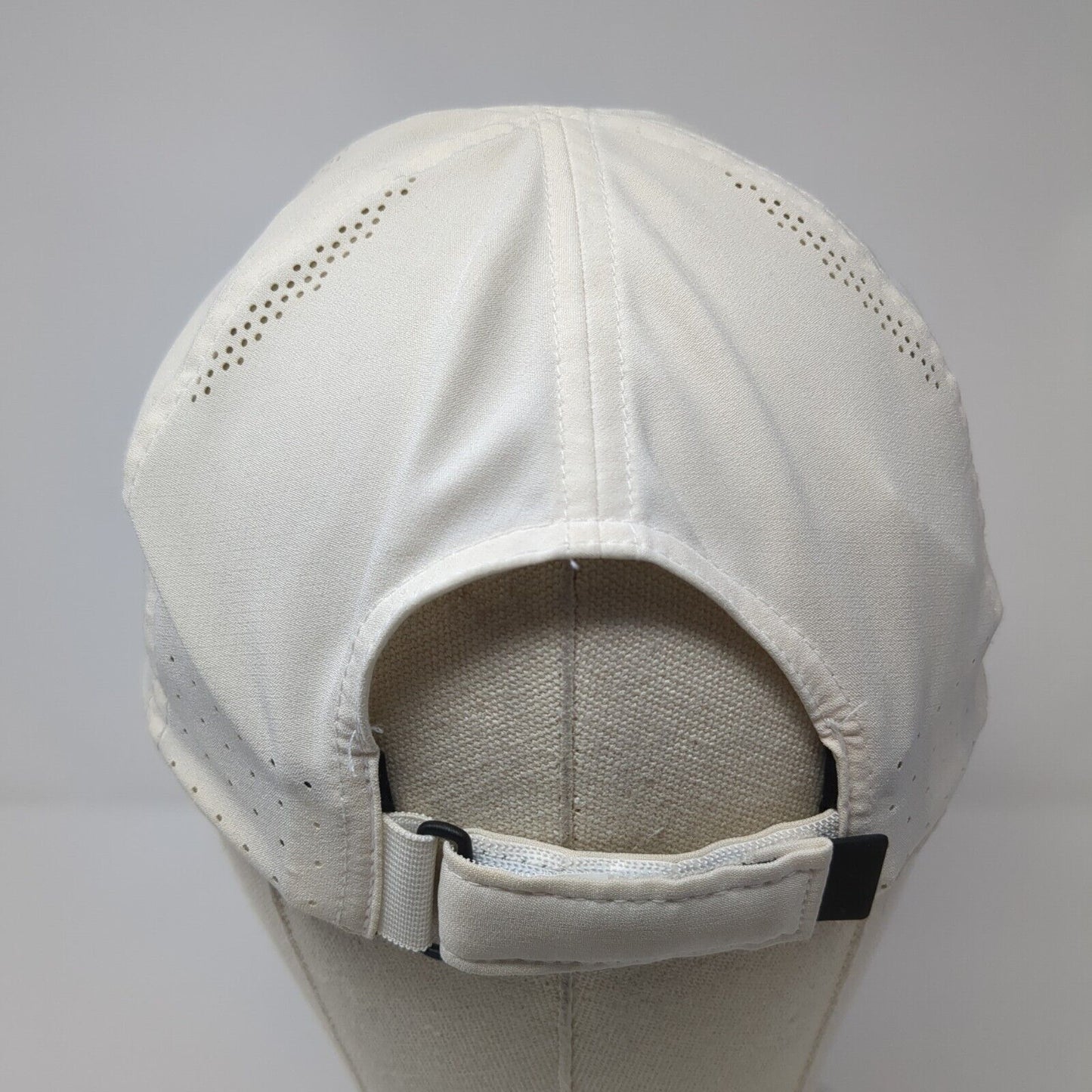 Nike Swoosh Strapback Hat White Cream One Size Laser Cut Heritage86