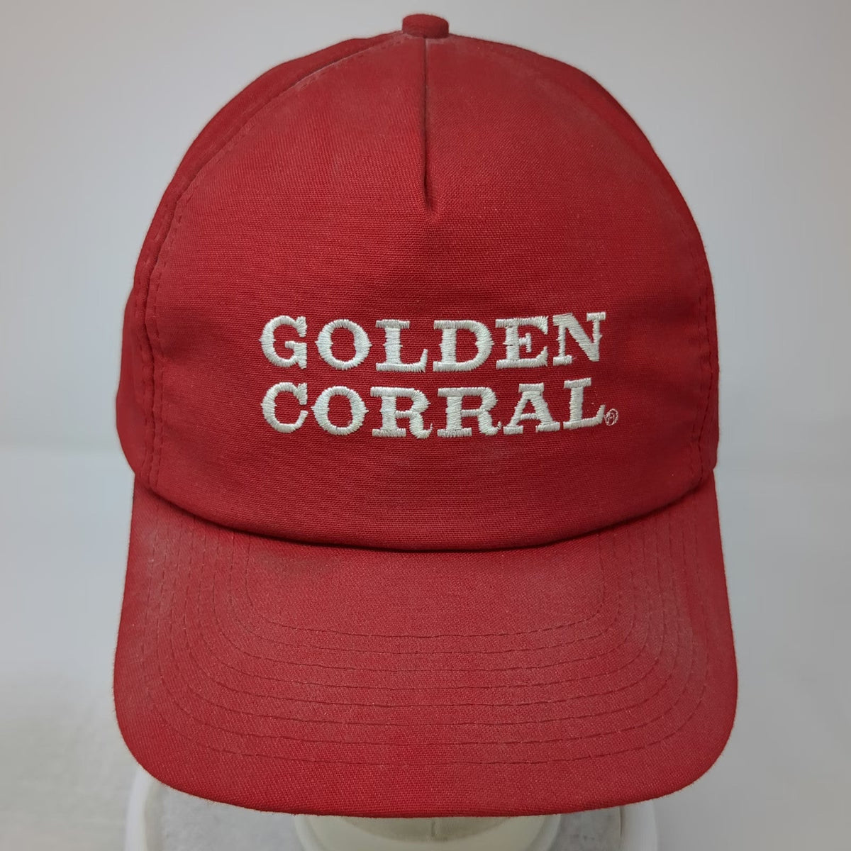 Golden Corral 5 Panel Red Hat Snapback OSFM Made in USA Restaurant Embroidery
