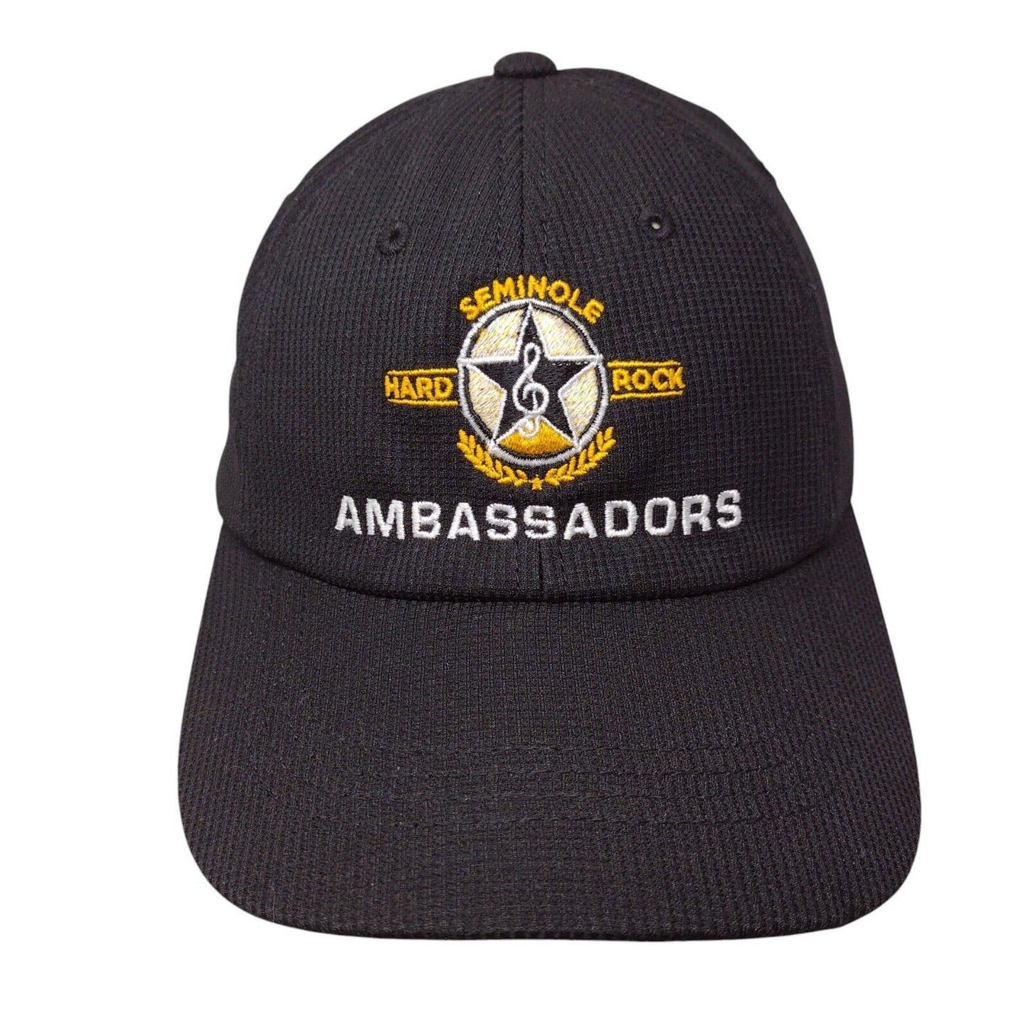 Hard Rock Seminole Ambassadors Strapback Hat Black Embroidered Logo