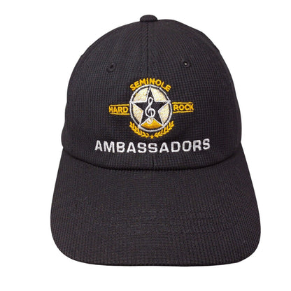 Hard Rock Seminole Ambassadors Strapback Hat Black Embroidered Logo