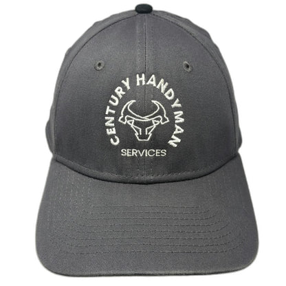 New Era Baseball Cap Gray XL 39THIRTY Century Handyman Services Curved Brim hat