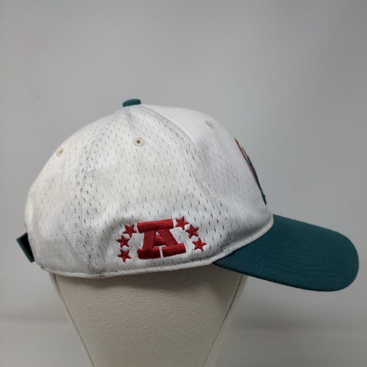 '47 Brand Men's Strapback Hat White OSFA Embroidered Miami Dolphins Logo