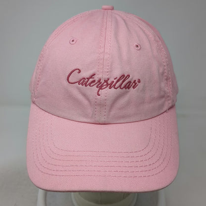 Caterpillar Baseball Cap Pink One Size Script Logo Cotton Slideback Hat