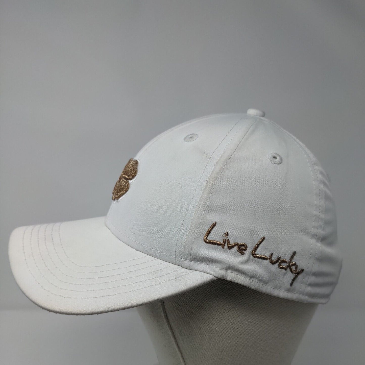 Black Clover Live Lucky Toggle Back Hat White OSFA Adjustable Solid