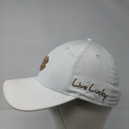 Black Clover Live Lucky Toggle Back Hat White OSFA Adjustable Solid