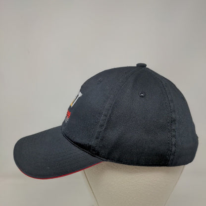 CAT Racing Strapback Hat Black One Size Adjustable Embroidered Vented Holes