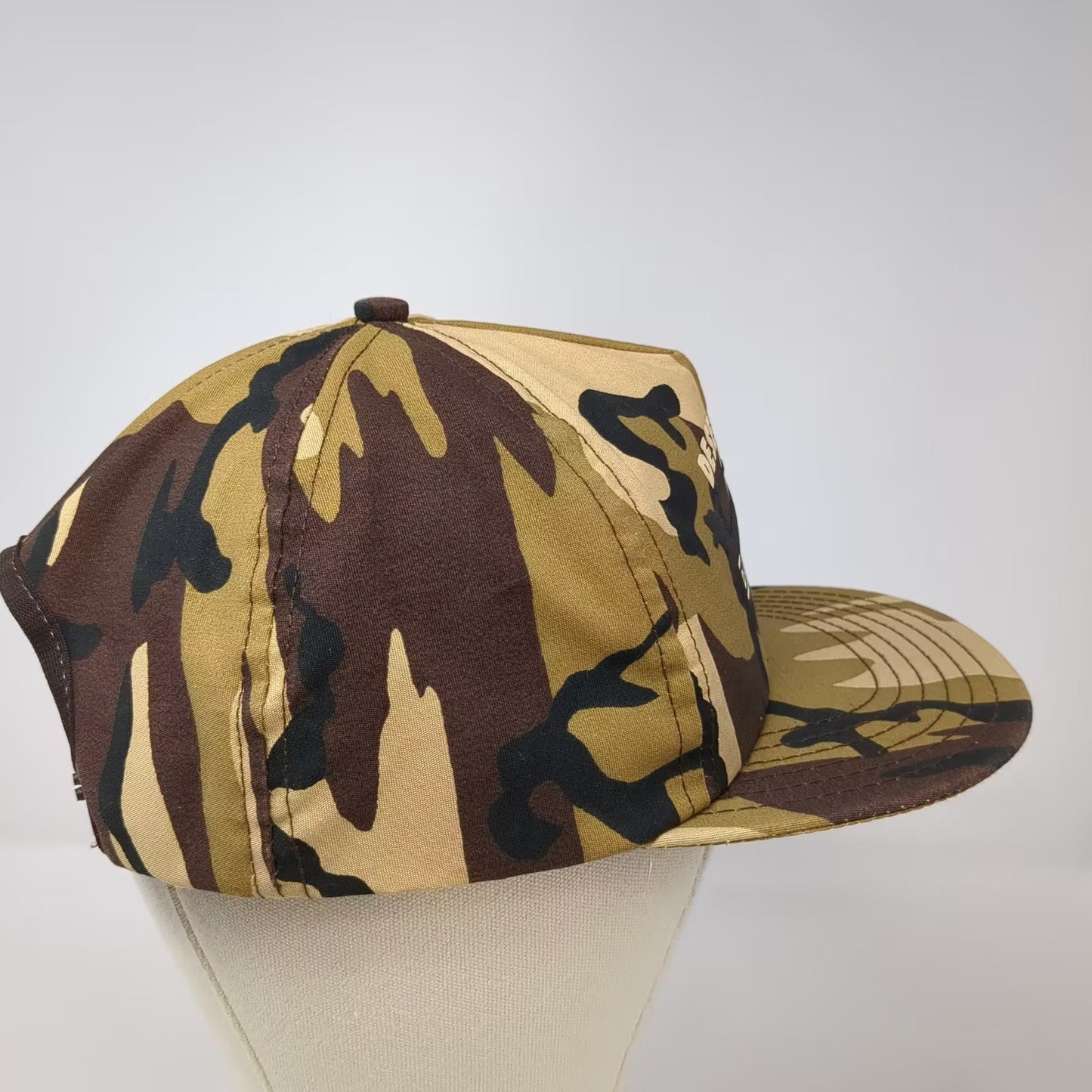 Brown Camo 5 Panel One Size Desert Shield Dalmo Victor Helicopter Hat Snapback