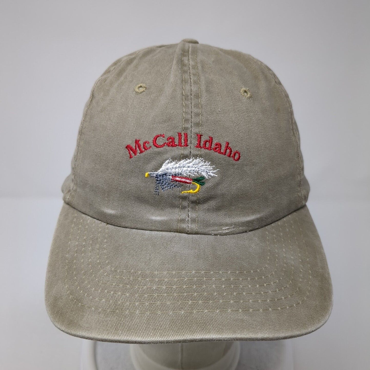 McCall Idaho Strapback Hat Brown One Size Solid Adjustable Embroidered