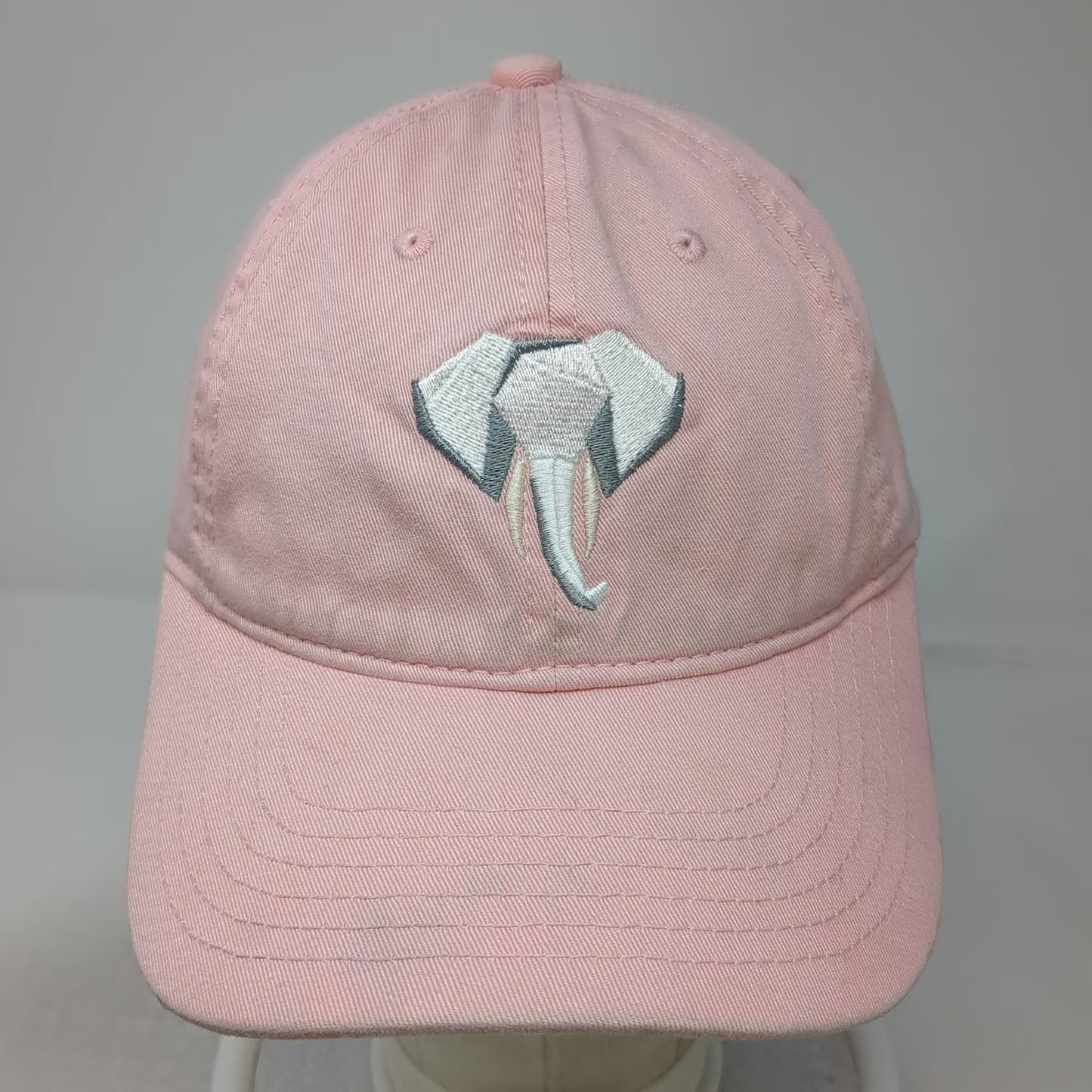 ChokLids Baseball Cap Pink OSFM Elephant Head Embroidery Adjustable Strap Hat