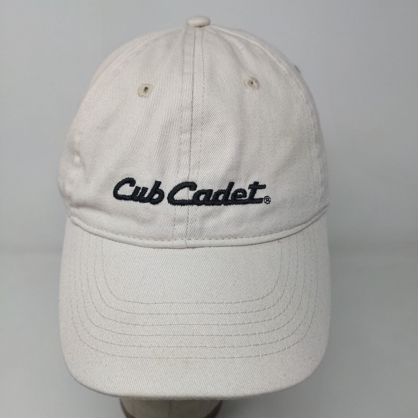 Cub Cadet Men's Strapback Hat Tan Embroidered Logo 100% Cotton Logo