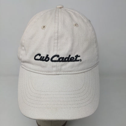 Cub Cadet Men's Strapback Hat Tan Embroidered Logo 100% Cotton Logo